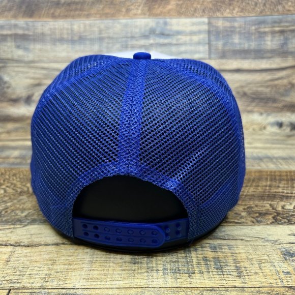 Detroit Tigers Mens Trucker Hat Blue Snapback 70s Alternate Logo Baseball Cap - Picture 4 of 7